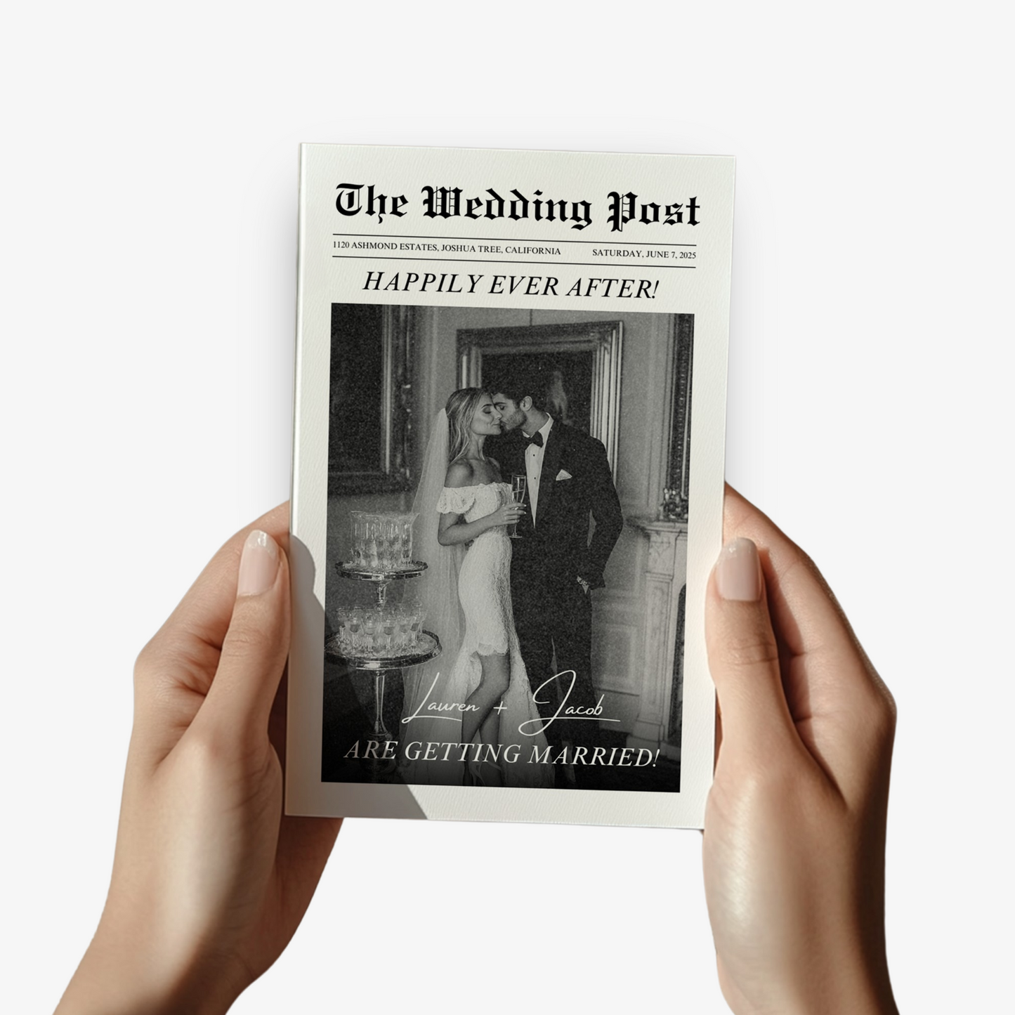 Newspaper Wedding Program