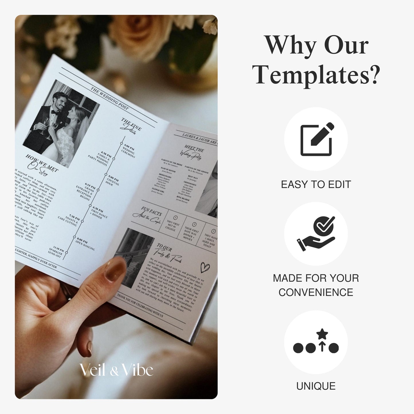 Newspaper Wedding Program