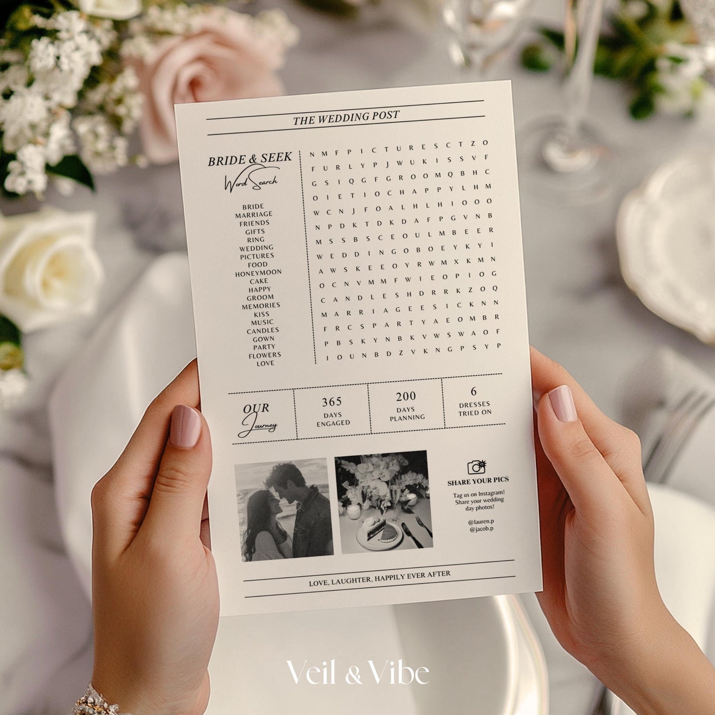 Newspaper Wedding Program