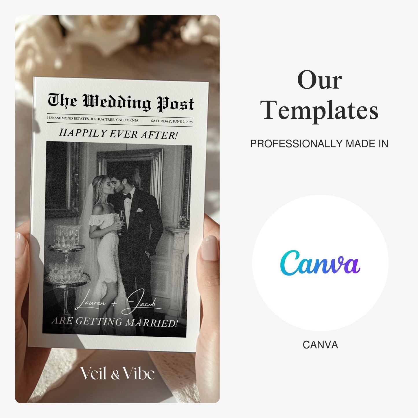 Newspaper Wedding Program